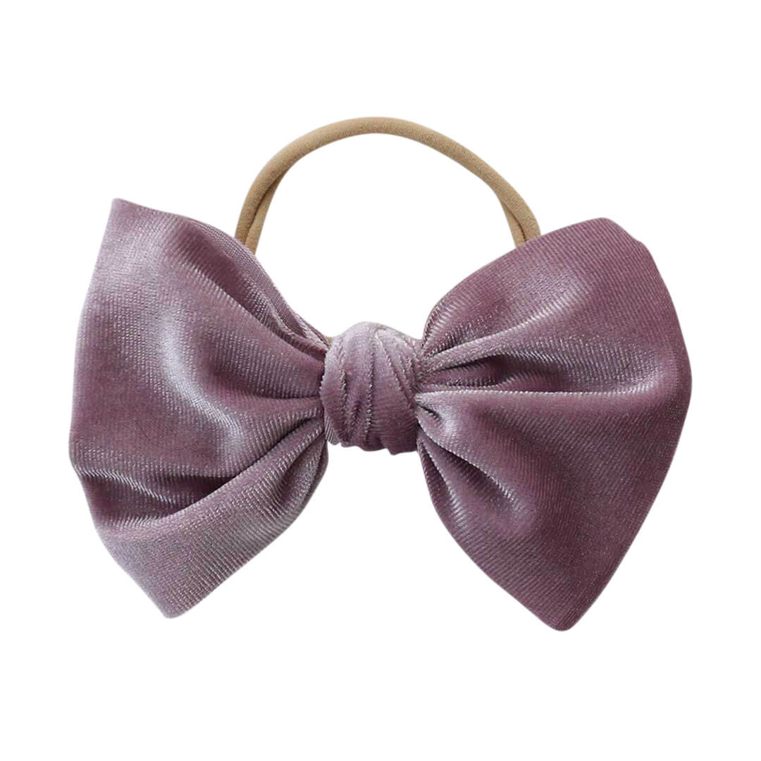 Velvet Bow Headband - Lilac | Caden Lane