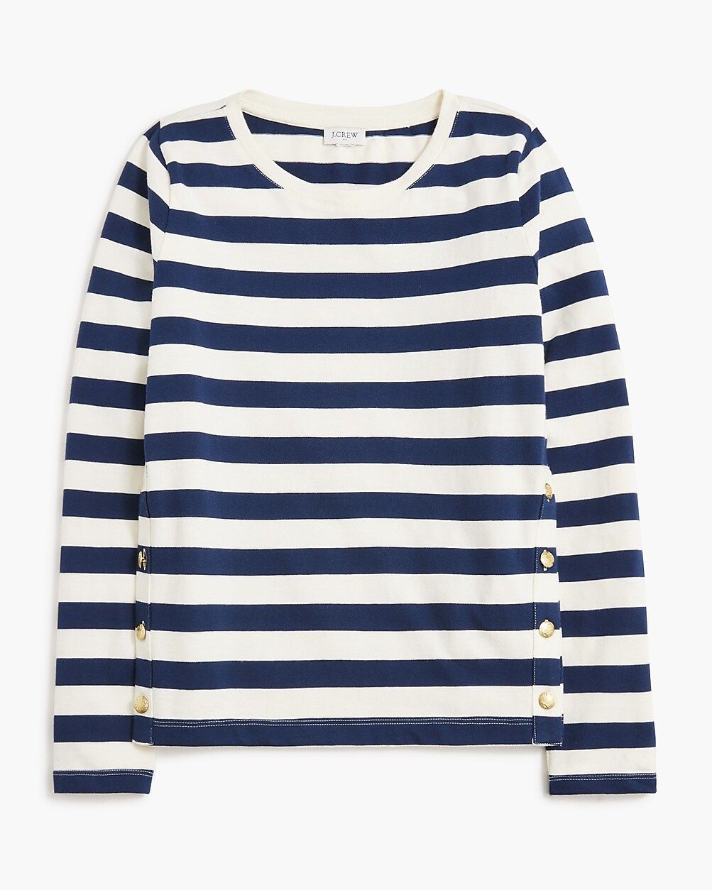 Striped button-side tee | J.Crew Factory
