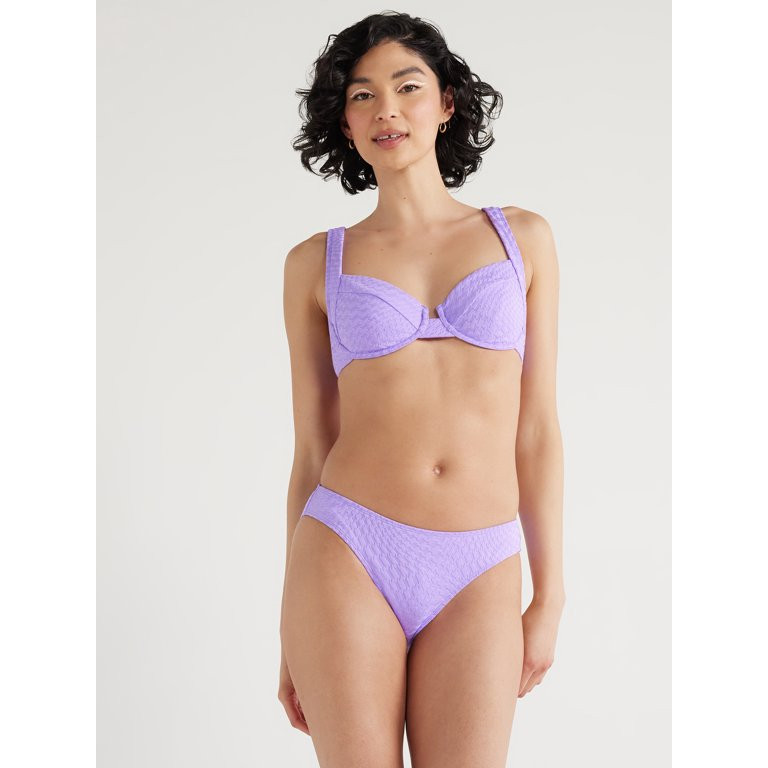No Boundaries Juniors’ Textured Underwire Bikini Top, Sizes S-XXL - Walmart.com | Walmart (US)