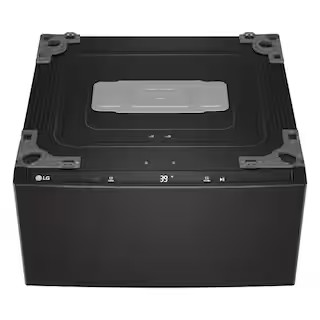 LG 27 in. W 1 cu. ft. Pedestal Front Load Washer Slim DD Motor in Black Steel WD300CB - The Home ... | The Home Depot