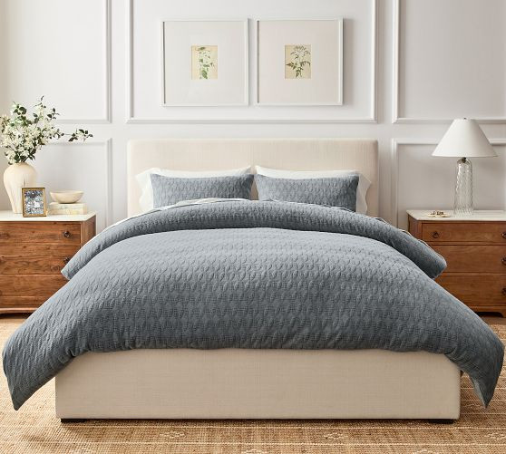 Drew Cotton Chenille Duvet Cover | Pottery Barn (US)