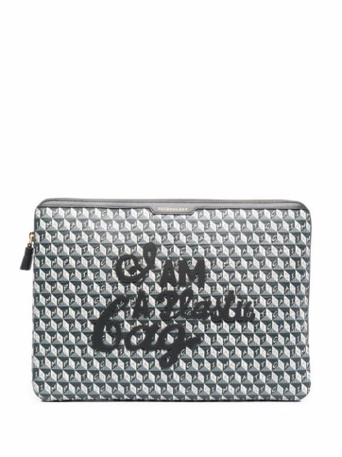 I Am A Plastic Bag monogram laptop clutch | Farfetch Global
