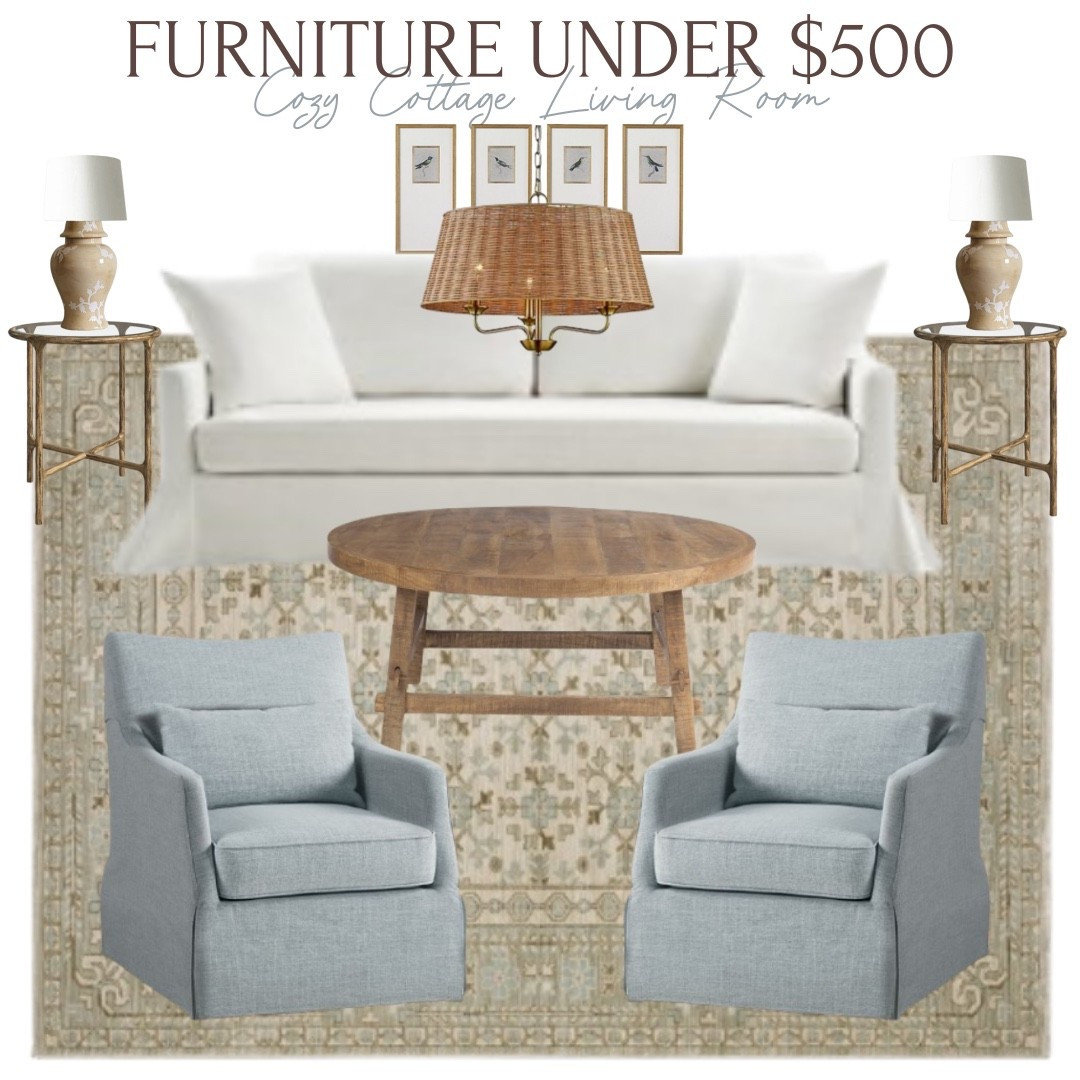 A cozy, cottage inspired living room design that feels straight out of the movie “The Holiday” - perfect for snuggling up with a cup of coffee and a good book 

#LTKstorytime #LTKHome #LTKSaleAlert