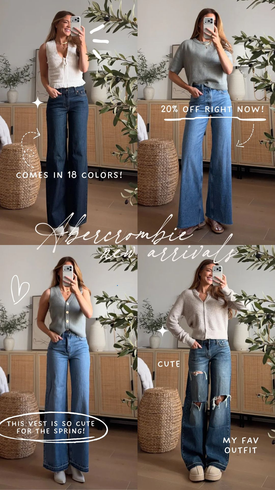 new arrivals from abercrombie 🩶 use code AF20 for 20% off on the abercrombie app!

sale alert, winter fashion, denim, curve love, finds under 100, vest, sweater, new arrivals, michele jaliene 

 

#LTKootd #LTKSeasonal #LTKSaleAlert