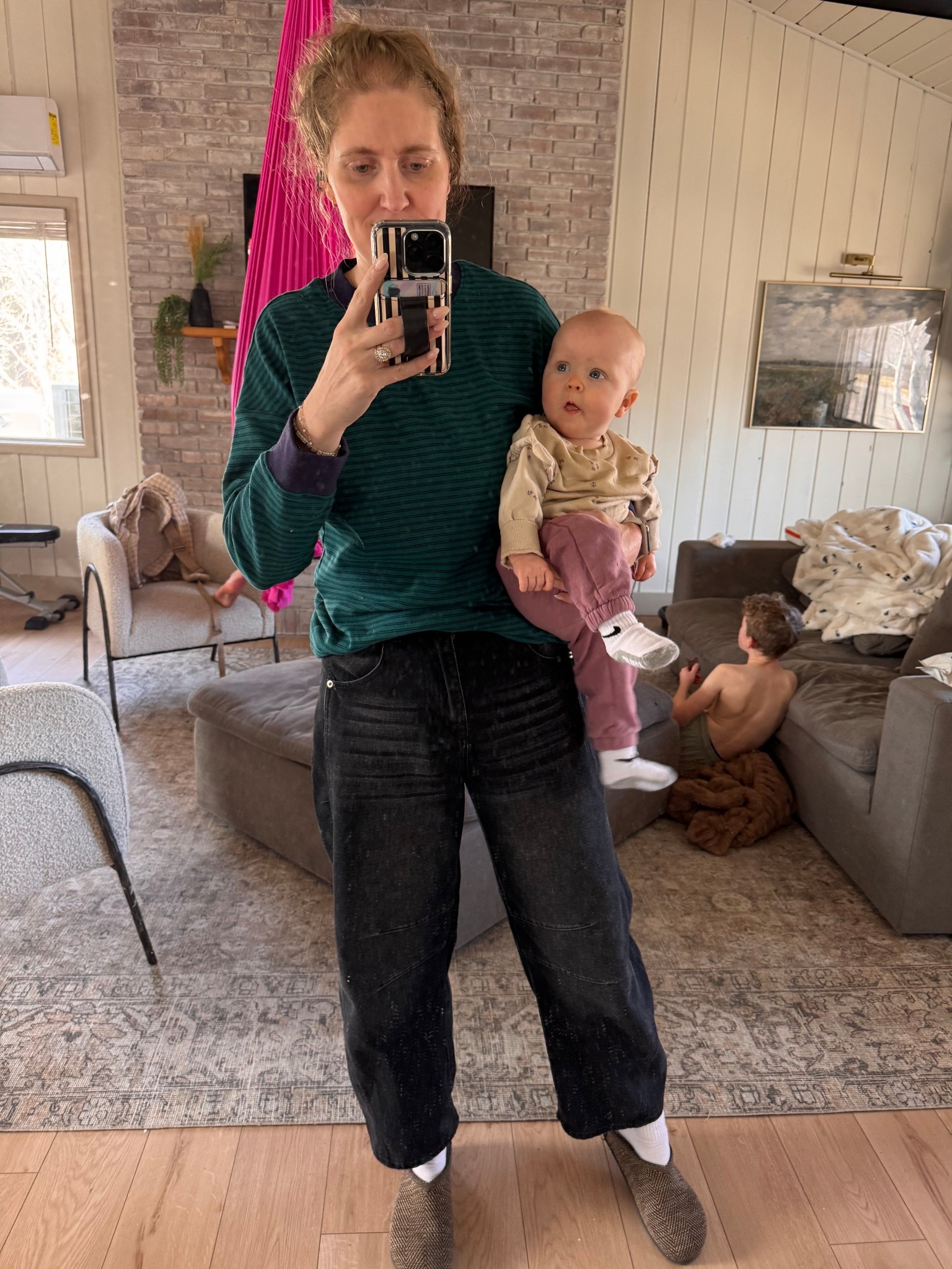 Saturday fit. Comfy and easy. Wearing a 29 in denim. 

#LTKTall #LTKootd #LTKmomlife