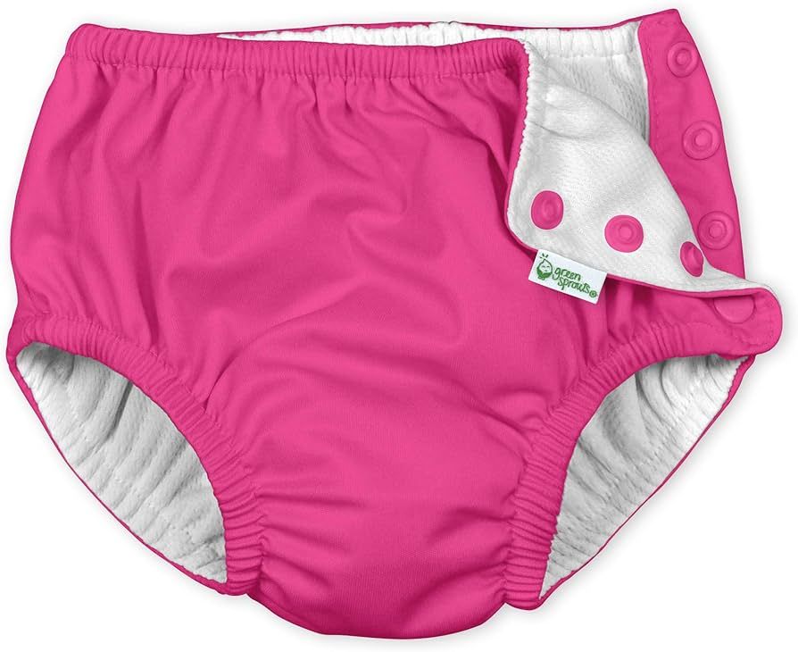 i play. by Green Sprouts Baby Snap Reusable Swim Diaper, Hot Pink, 6 Months | Amazon (US)