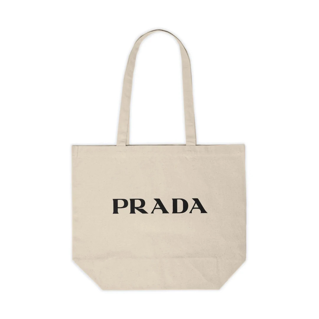 Probably Prada Large Cotton Canvas Shopping Tote - Etsy | Etsy (US)
