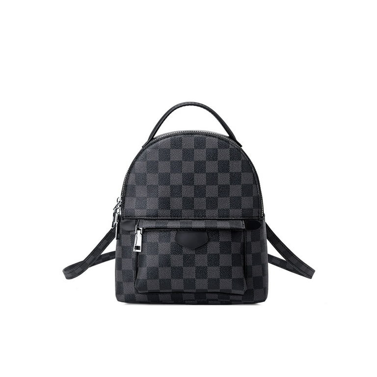 Sexy Dance Women Checkered Backpack Fashion Backpack Leather Satchel Handbag Purse School Daypack... | Walmart (US)