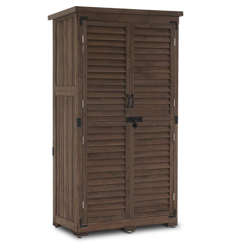 Garden 3 ft. W x 2 ft. D Solid Wood Lean-To Storage Shed | Wayfair North America