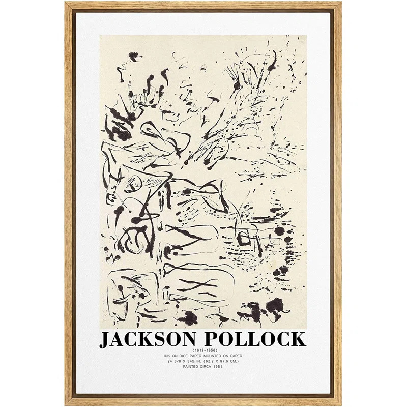 " Ink Rice Paper Sketch " by Jackson Pollock | Wayfair North America