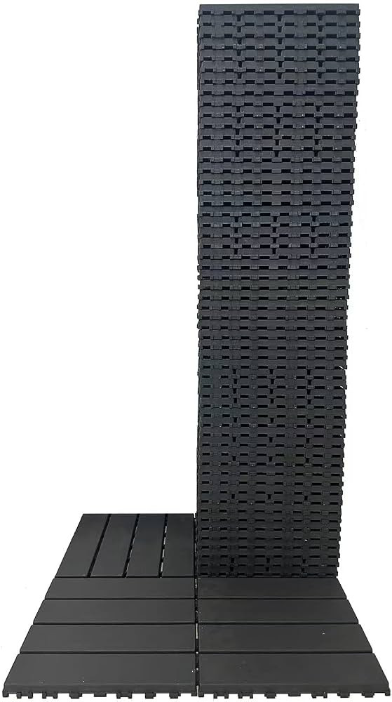 60 sq. ft Plastic Interlocking Deck Tiles,60 PCS,12"x12"(30 x 30cm) Waterproof Outdoor Flooring A... | Amazon (US)