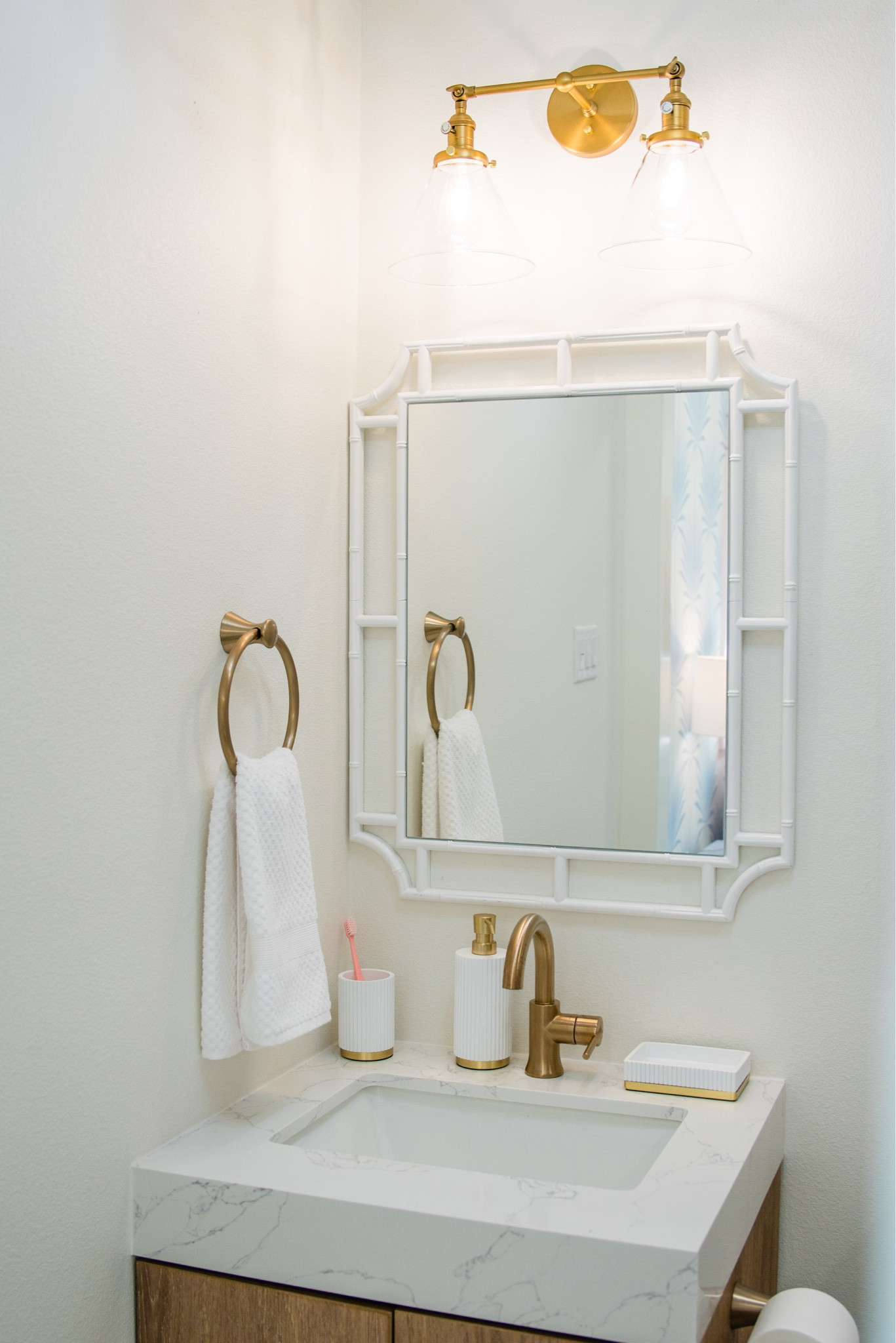 Bring effortless coastal charm to your bathroom with this serene setup. The Ojai Rattan Mirror from Serena & Lily is the perfect centerpiece—and it’s now 20% off + Free Shipping with code CHEERS!  Here are some exact and similar items to help you achieve this look.

#CoastalBathroom #SerenaAndLilyStyle #OjaiMirror #BeachHouseVibes #CoastalHomeDecor #BathroomGoals #RattanDecor #NaturalTextures #InteriorInspo #BathroomDecor #CoastalStyle #DecorDeals #HomeStyling



#LTKHome #LTKSaleAlert