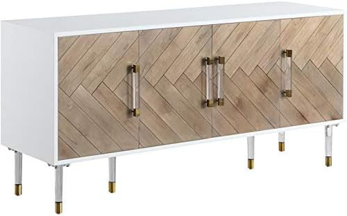 Pemberly Row Contemporary White Lacquer Sideboard/Buffet | Amazon (US)