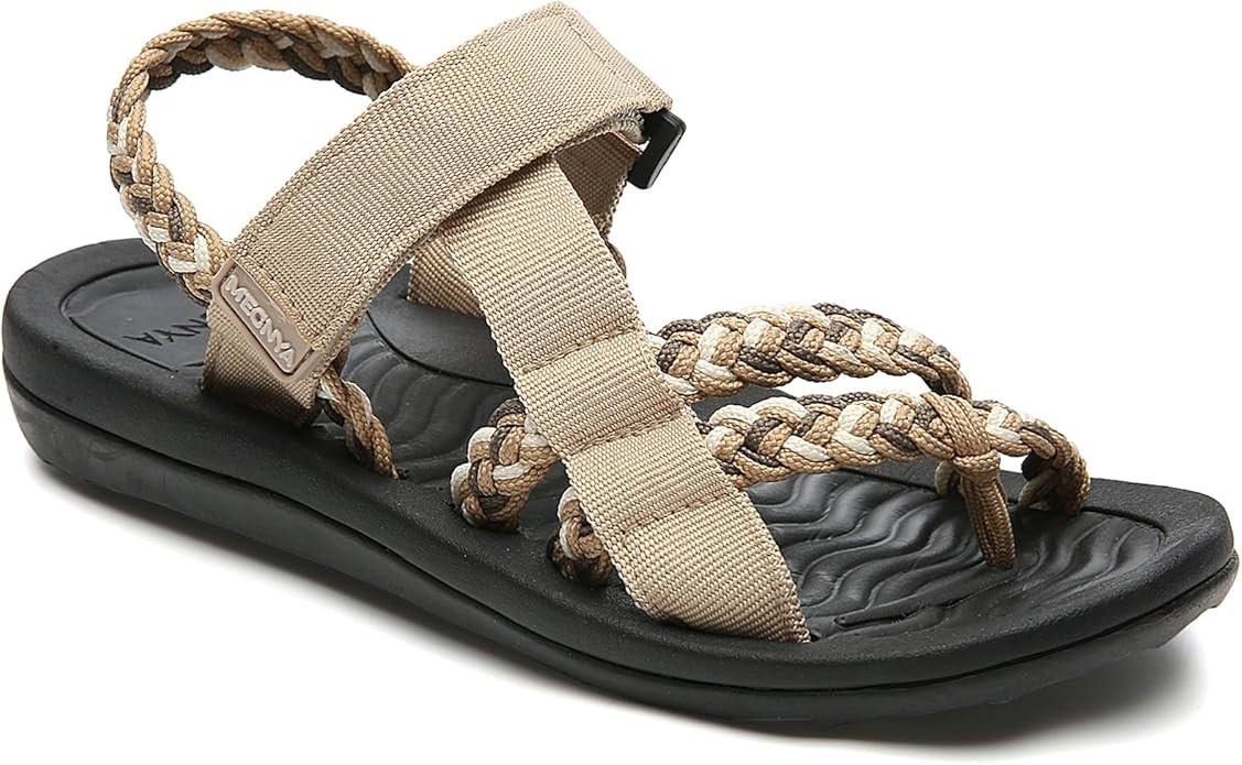 Hiking Sandals for Women, Comfortable Walking Flip Flop Sandals with Arch Support, Athletic Sanda... | Amazon (US)