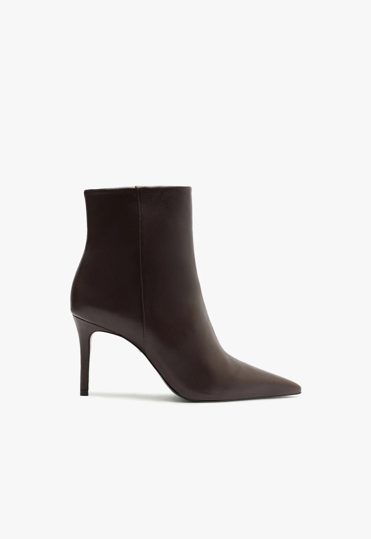 Mikki Pointed Toe Stiletto Ankle Bootie | Brown | Leather | Schutz (US)