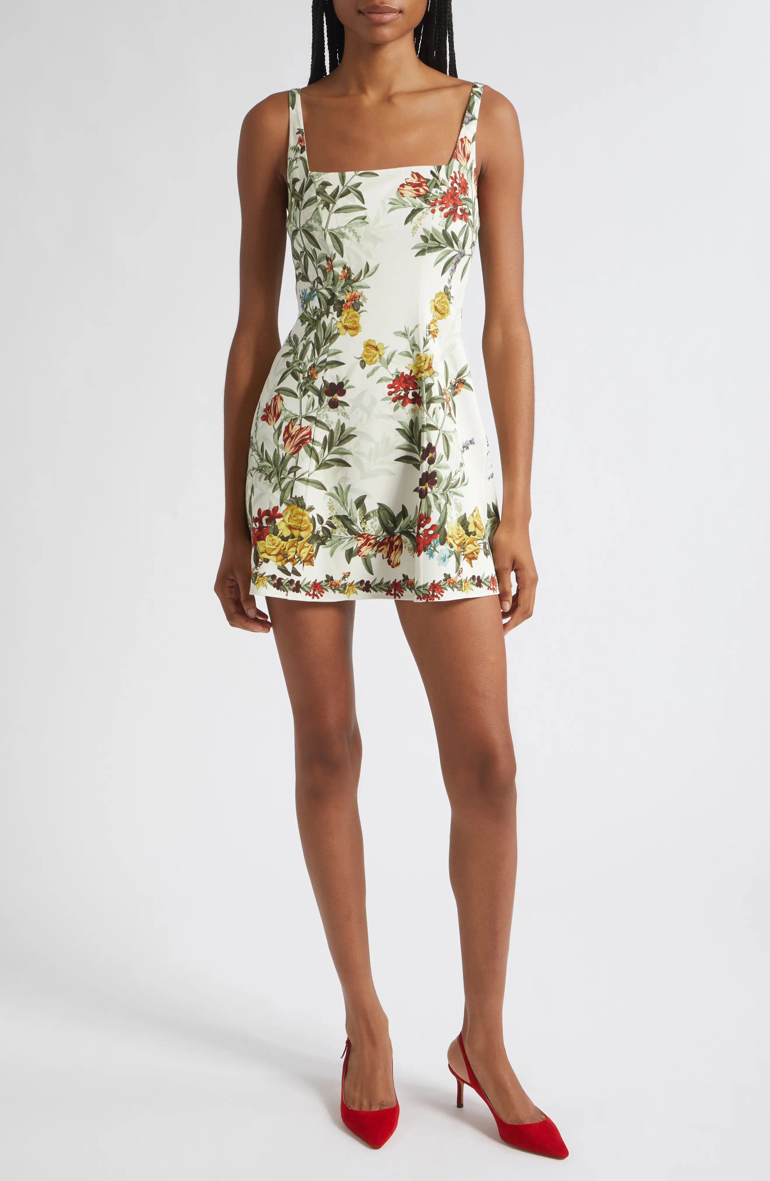 Alice + Olivia Julia Floral Print Sleeveless Minidress (Women) | Nordstrom | Nordstrom