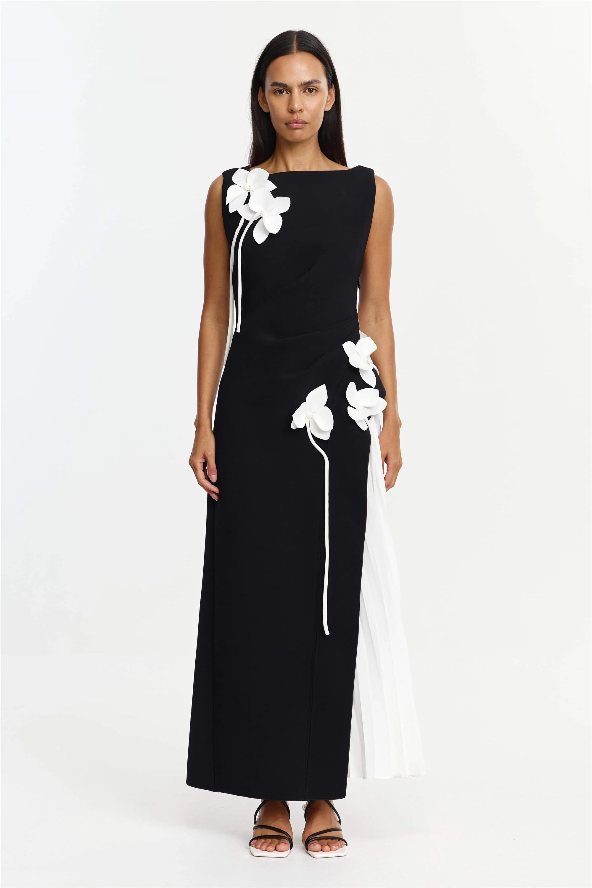Limisi Maxi Dress in Black & Ivory | Acler