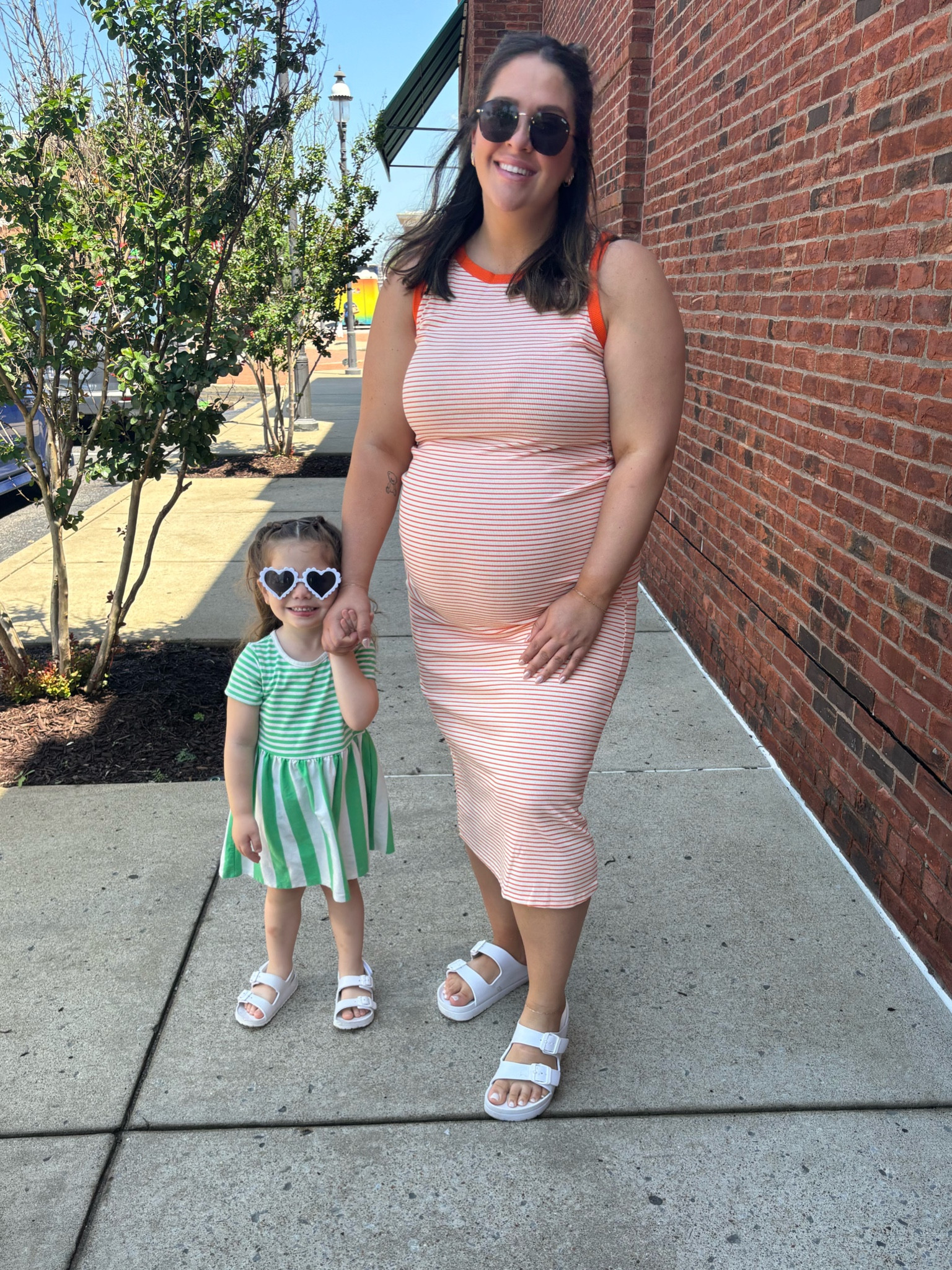Little bestie matching outfits!

Emmas dress is from last season so I linked something similar!

Wearing an XL in my orange bodycon dress 🧡

#LTKFamily #LTKKids #LTKBump