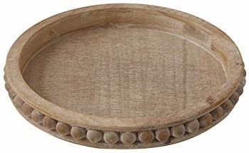 Creative Co-Op Decorative Wood Tray, Single, Brown | Amazon (US)