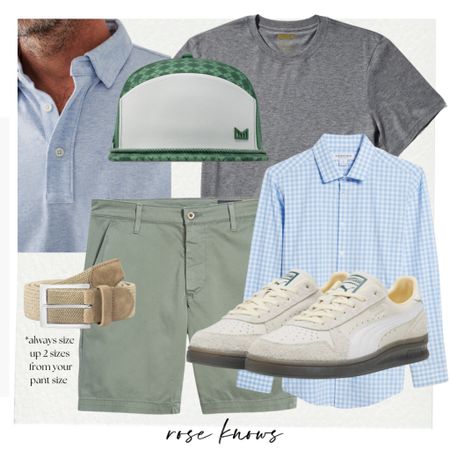 Father’s Day 
Make sure he rolls up those long sleeves and tucks in that shirt in with a belt. Also always go up 2  sizes from his pant size when purchasing belts! 
Cool dad outfit casual  gifts 

#LTKStyleTip #LTKFindsUnder100 #LTKMens