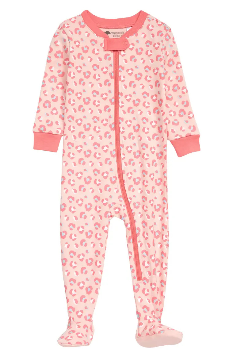 Print Fitted One-Piece Pajamas | Nordstrom