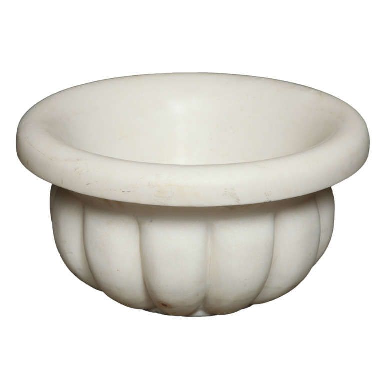 White Marble Basin/Bowl | 1stDibs