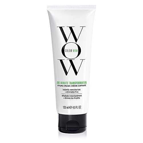COLOR WOW One Minute Transformation – Instant frizz fix| Nourishing styling cream smooths, tames + defrizzes on the spot, Avocado oil + Omega 3’s hydrate, repair for silkier, smoother texture | Amazon (US)