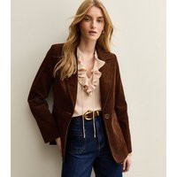 Women's Brown Corduroy Single Breasted Blazer New Look | New Look (UK)