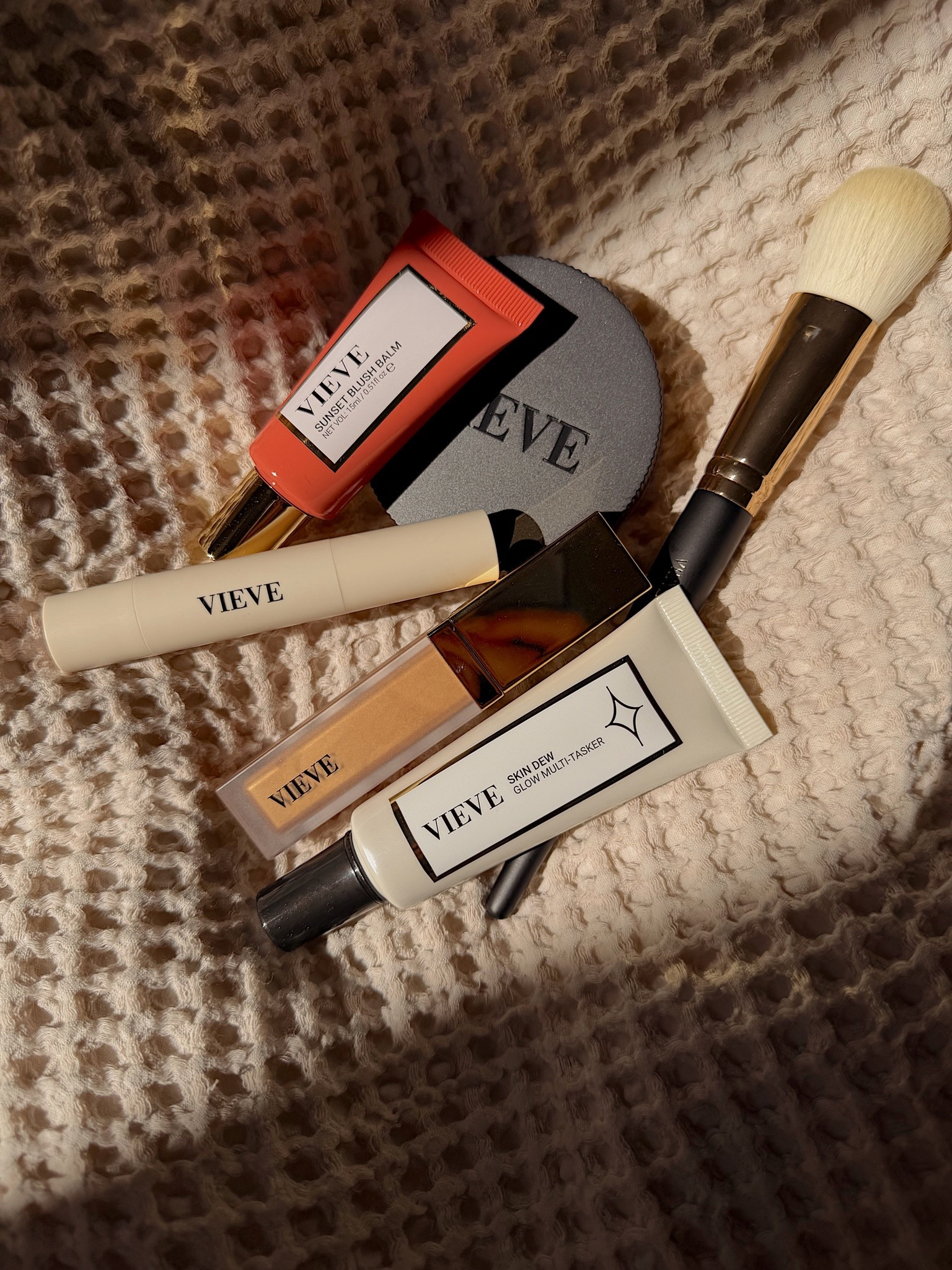 If you’re in your 40s and looking for makeup that actually works with mature skin instead of against it, let me introduce you to Vieve. Founded by Jamie Genevieve, and genuinely one of the best glow-focused, skin friendly beauty brands I’ve tried this year.

I’ve been living in the Vieve Skin Dew Glow Multi-Tasker, my new favourite multi-use glow product for that lit from within look without looking greasy or settling into fine lines. The Sunset Blush Balm is the easiest cream blush for a natural, buildable flush, especially lovely on mature or dry skin. The lip gloss is hydrating, not sticky, and wears beautifully. And the setting powder gives a soft focus finish that doesn’t look cakey or ageing.

If you’re after makeup that enhances your skin rather than sitting on top of it, especially in your 40s when texture and hydration matter more than ever, this is the brand to try.

#LTKsummer #LTKeurope #LTKbeauty