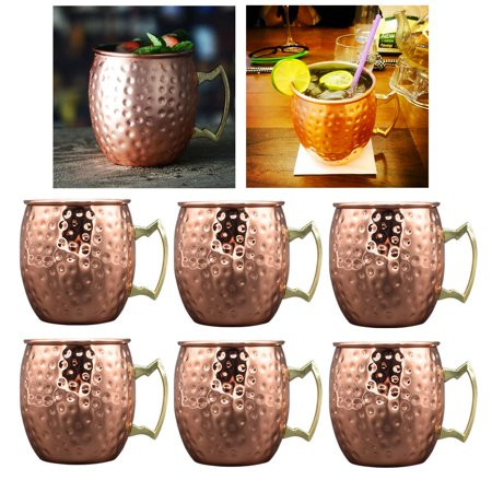 Copper Mugs - Set of Solid Stainless Steel with Copper Finish Mug 530ml - Deliver Icy Cold Directly  | Walmart (US)