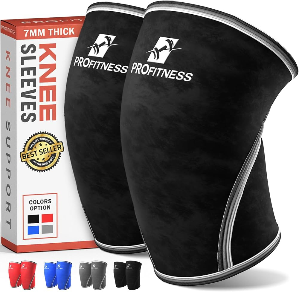 ProFitness Knee Sleeves Weightlifting Men & Women - 7mm Thick Premium Neoprene Weight Lifting Kne... | Amazon (US)