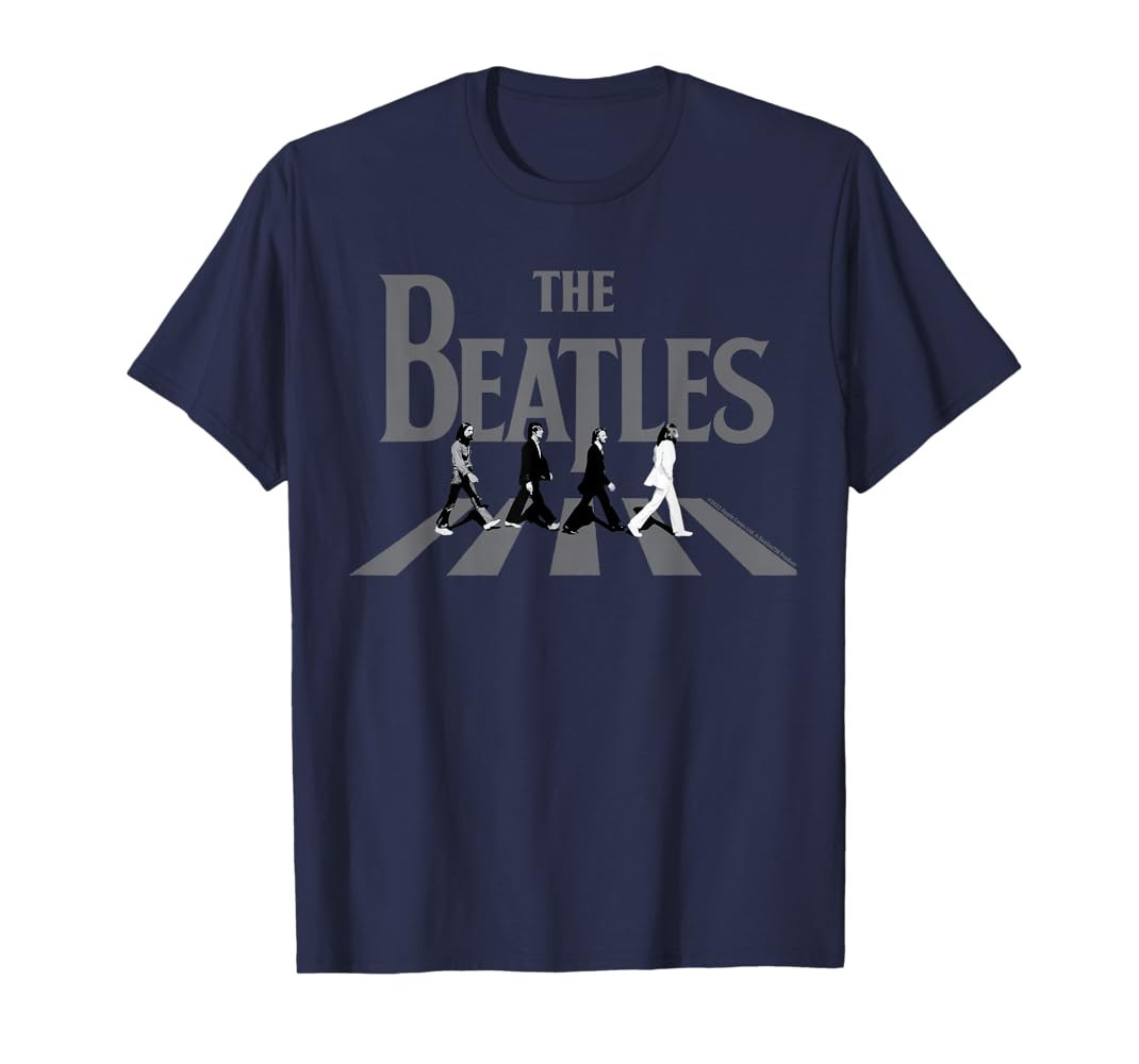 The Beatles - Abbey Road Greyscale Album Cover T-Shirt | Amazon (US)