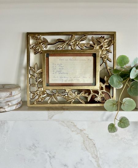 Find a way to personalize your kitchen. This old family favorite recipe is framed right above my stovetop!

#kitchendecor #homedecor #vintagedecor

Ornate frame, gold frame, vintage frame, antique frame, artificial mini potted plant

#LTKfindsunder50 #LTKfamily #LTKhome