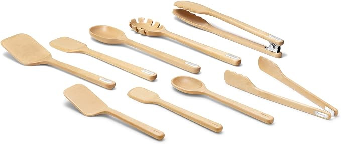 Caraway 9-Piece Wooden Kitchen Utensils Set for Cooking | Amazon (US)
