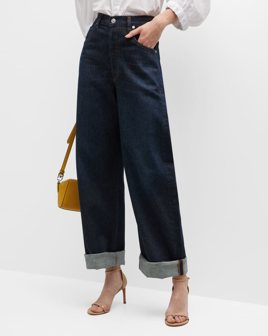 Ayla Baggy Cuffed Ankle Jeans | Neiman Marcus