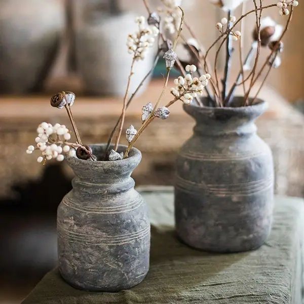 RusticReach Restoration Style Concrete Vase - Small | Bed Bath & Beyond