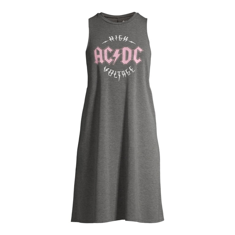 Women's AC/DC Graphic Sleeveless Knit Dress | Walmart (US)