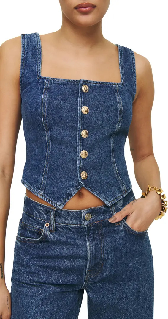 Reformation Bo Crop Denim Tank | Nordstrom | Nordstrom