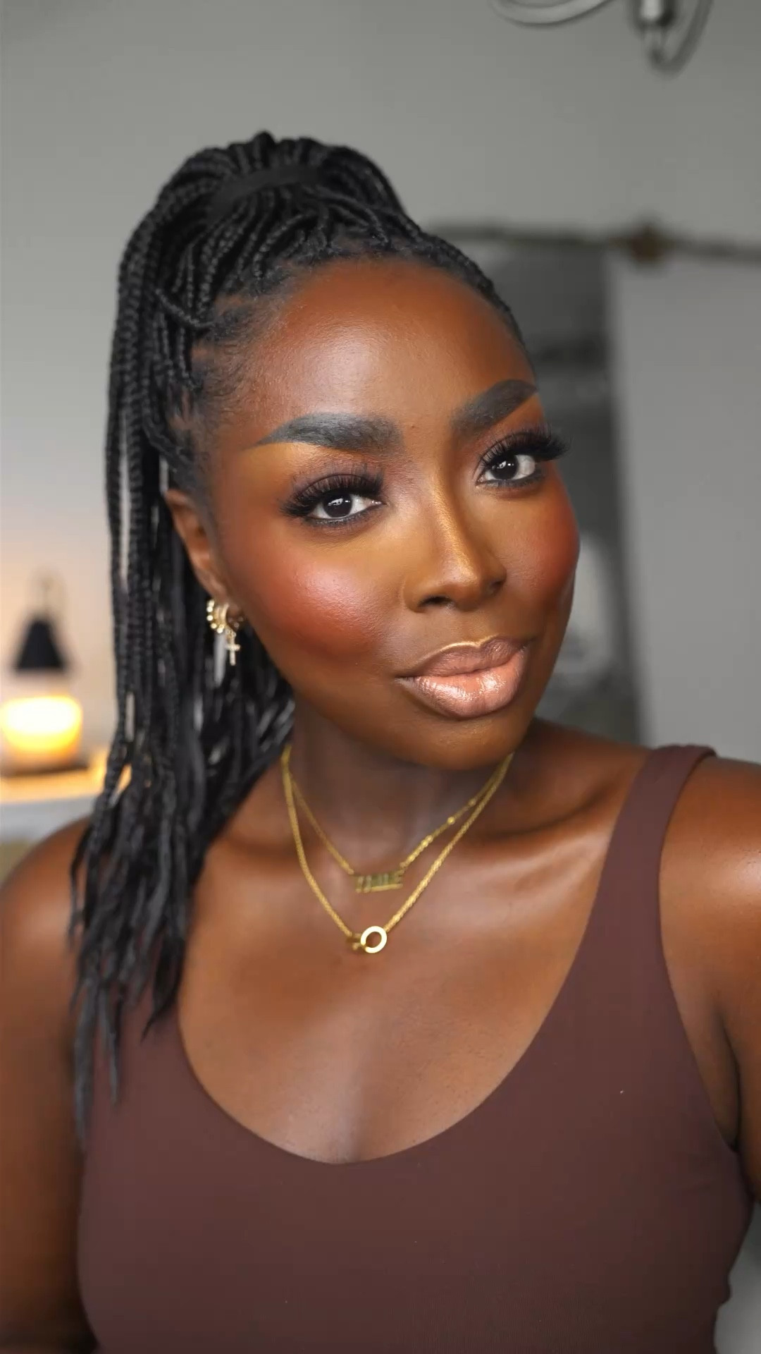 Make up tutorial for the girls who wanna wear mineral SPF under their foundation. Also, I love how this foundation looks on my skin! #PURCosmetics #SunscreenForDarkSkin #DarkSkinMakeup #Makeup