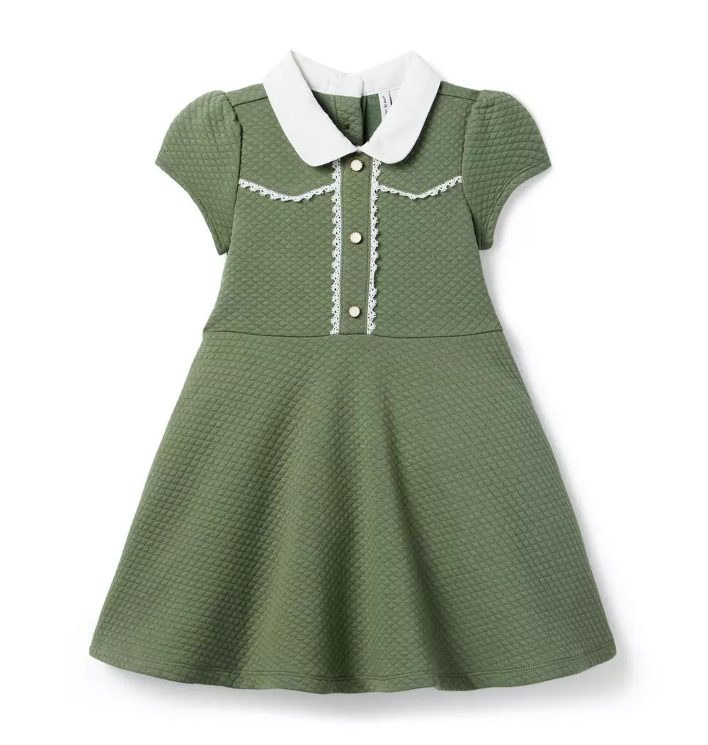 Janie and Jack | The Quilted Western Dress - Green / 6 | Janie and Jack