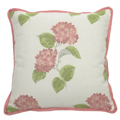 Hydrangea Indoor/Outdoor Throw Pillow Summer Classics Toss Pillow Color: Flamingo, Size: 20" x 20 | Wayfair North America