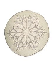 Fully Beaded Round Snowflake Pillow | Throw Pillows | T.J.Maxx | TJ Maxx