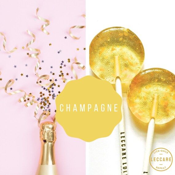Champagne Lollipops // Gold Flake Lollipops // Spring Wedding | Etsy | Etsy (US)
