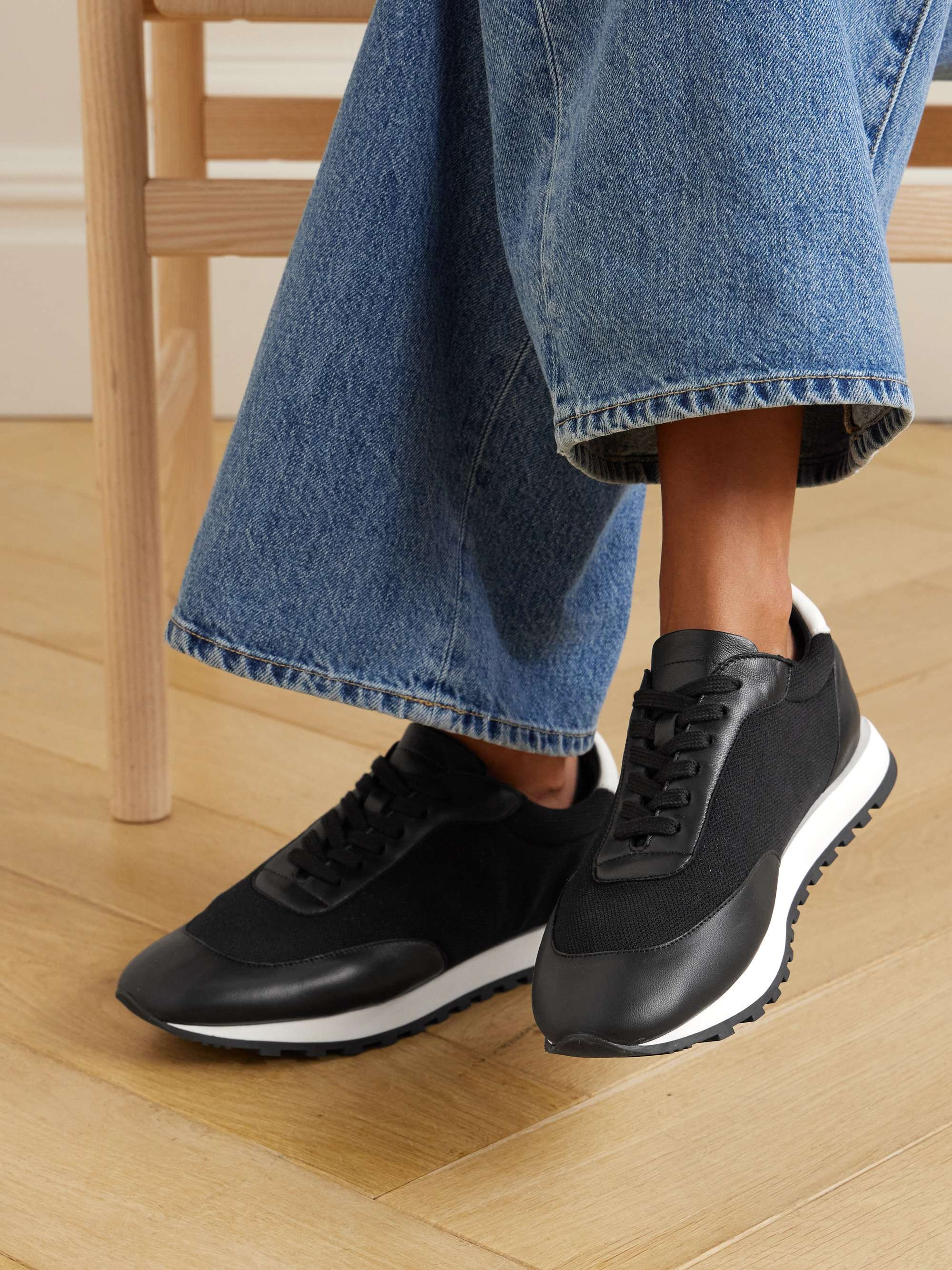 Owen Runner leather and mesh sneakers | NET-A-PORTER (US)