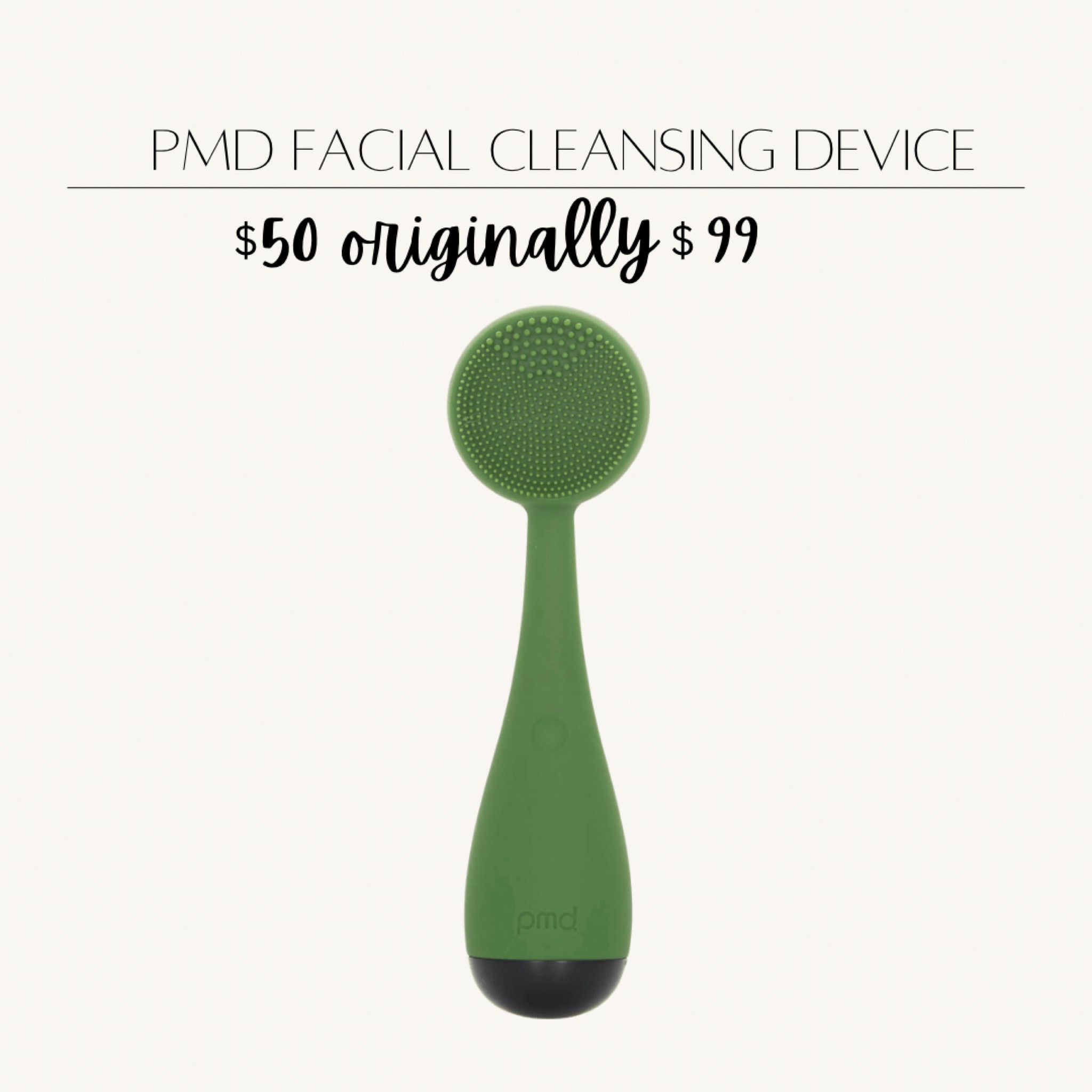 PMD facial cleansing brush. These are made with silicone-easy to clean and easy to use. 49% off right now  

#LTKunder50 #LTKbeauty #LTKsalealert