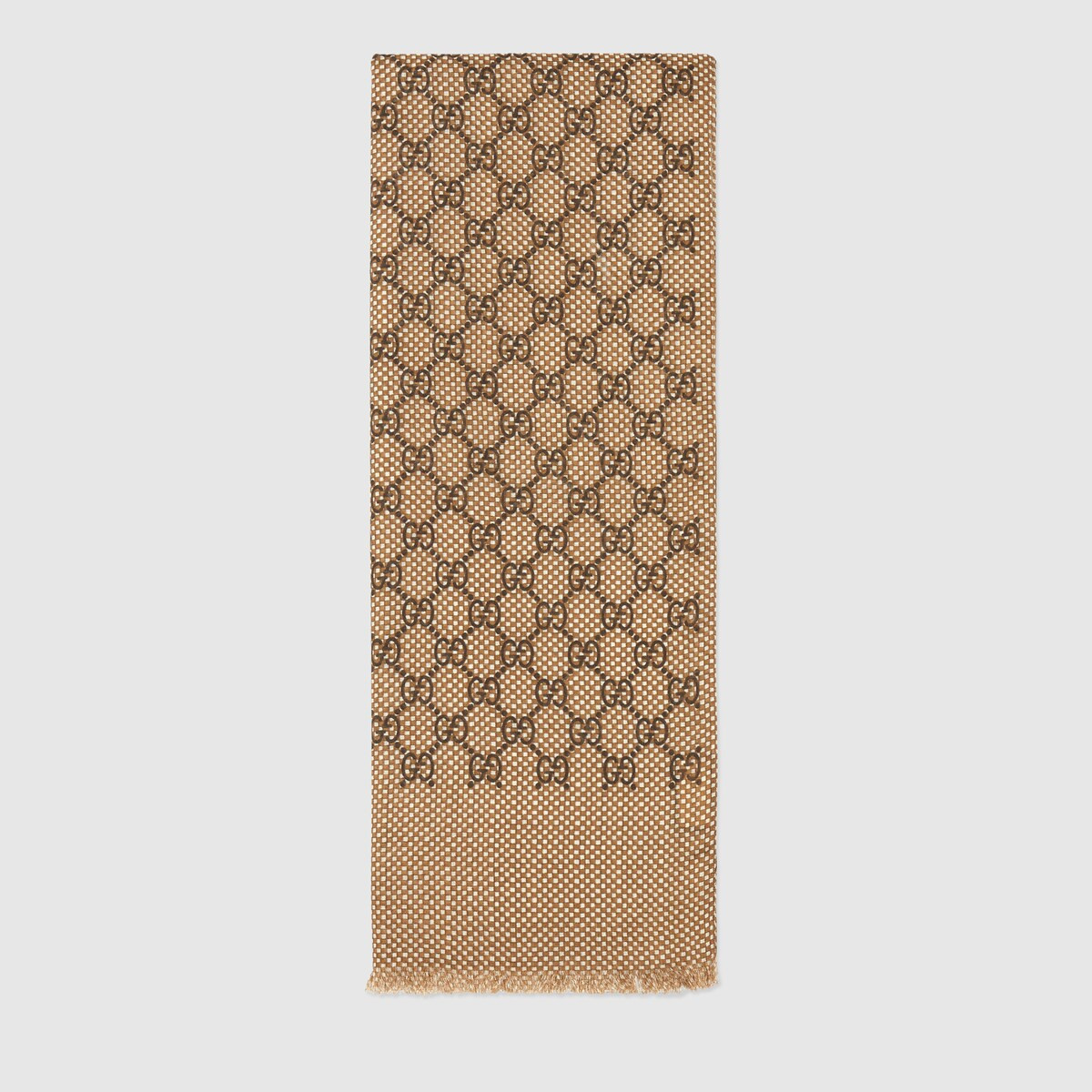 GG damier wool silk stole | Gucci (US)