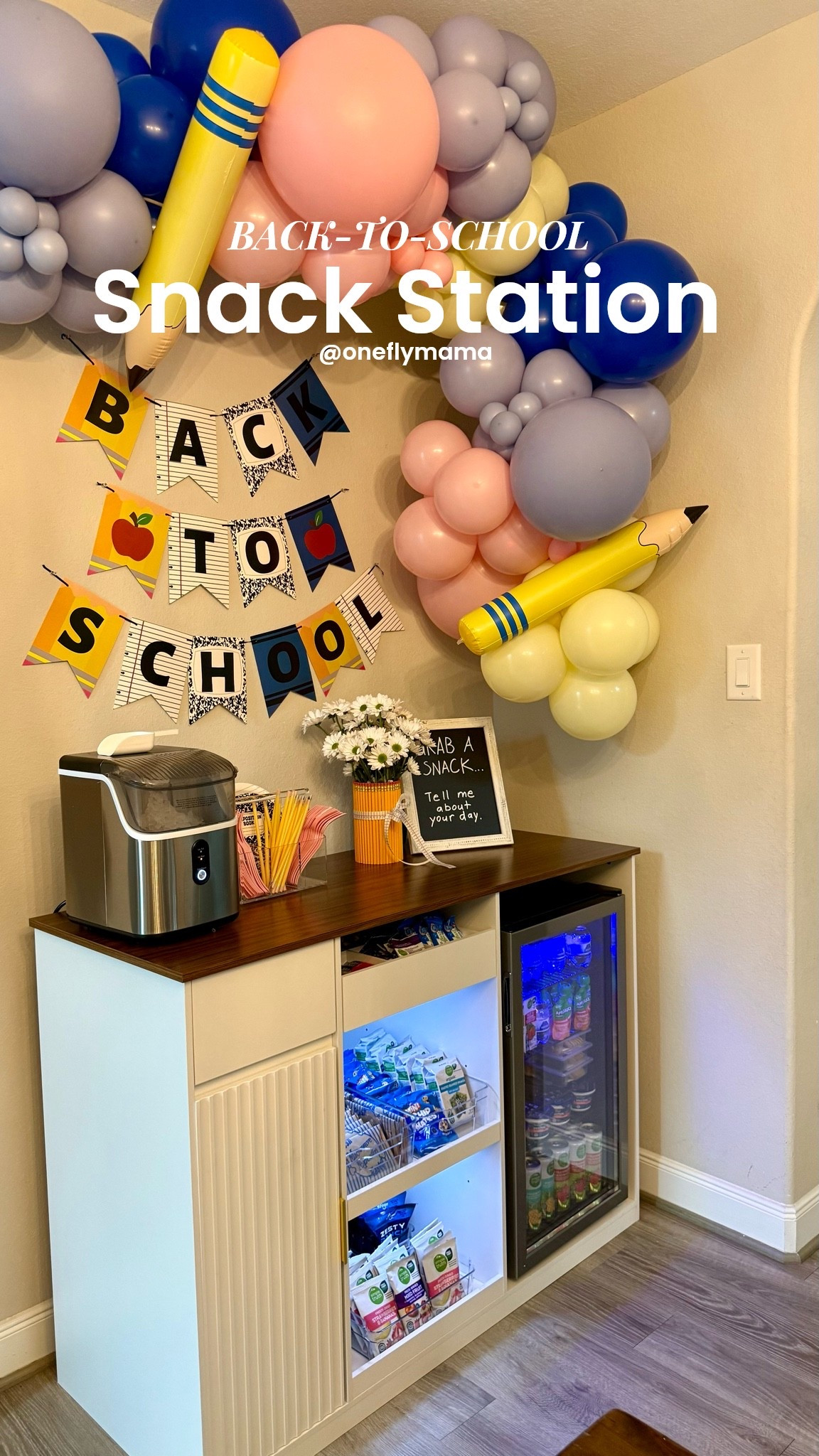 This snack station is perfect for all of your grab n go snacks in one place. It has a built in space for a mini-fridge and is perfect when entertaining guests as well.

#LTKHome