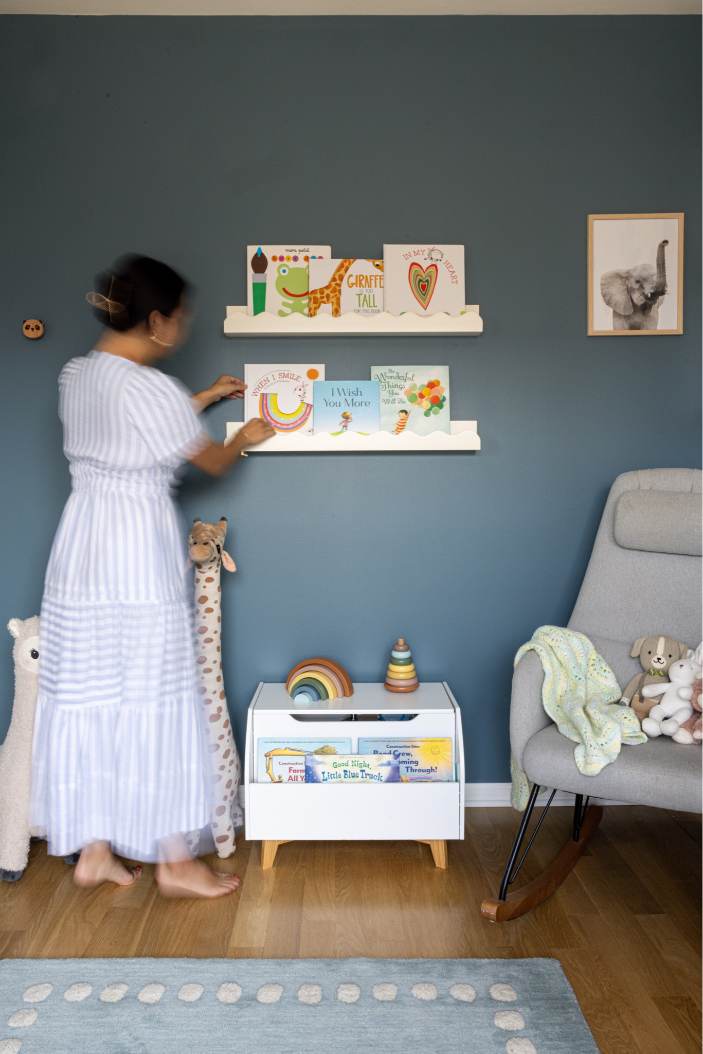 Styling the blank wall in Dylan’s Room 🌈🐘🦒🩵

#LTKFamily #LTKKids #LTKHome