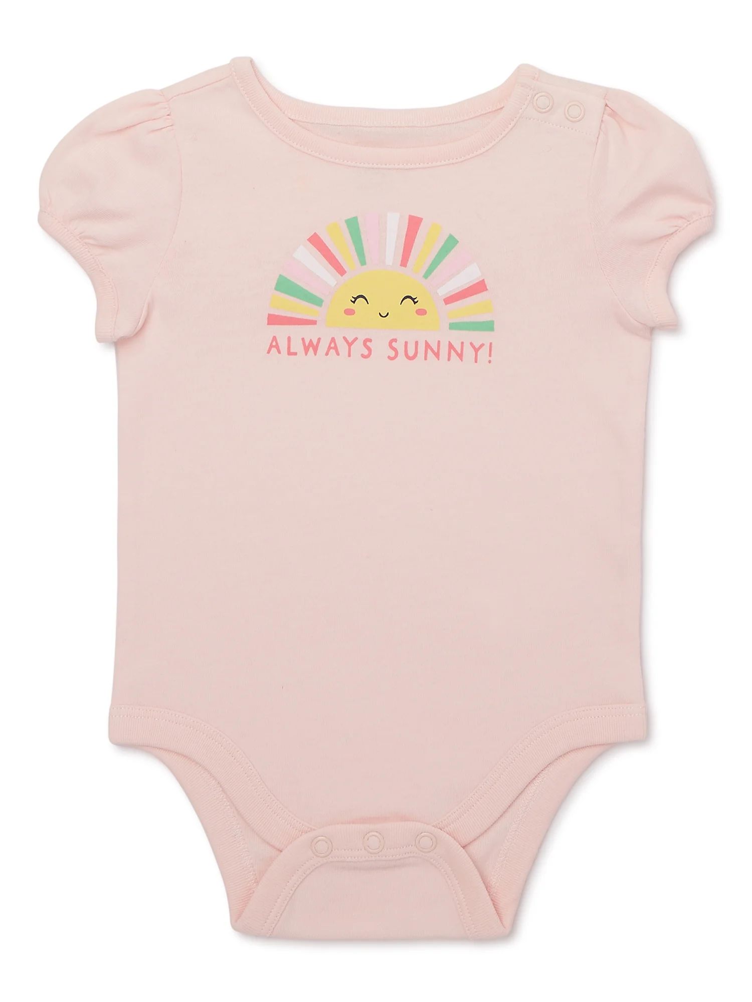 Garanimals Baby Girl Puff Sleeve Graphic Bodysuit, Sizes 0-24 Months | Walmart (US)
