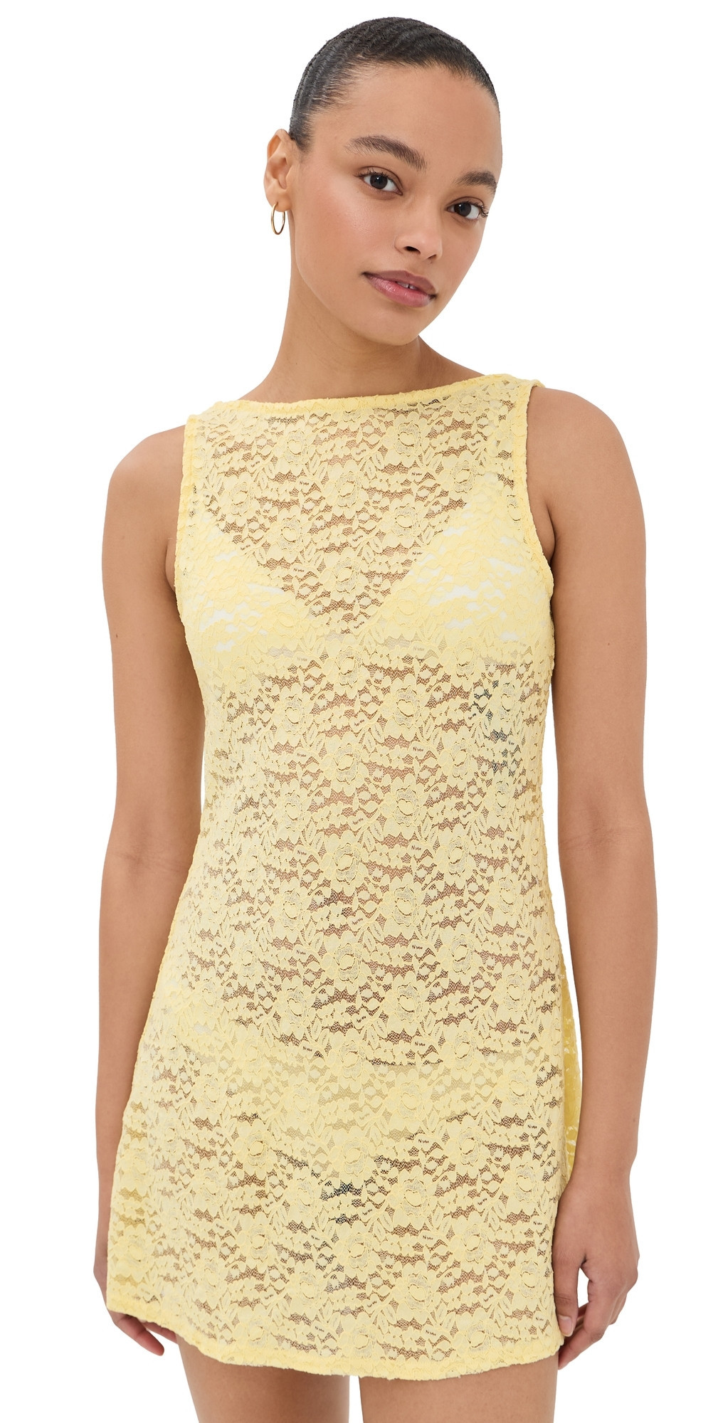 Seven Wonders Harper Lace Mini Dress Yellow M | Shopbop